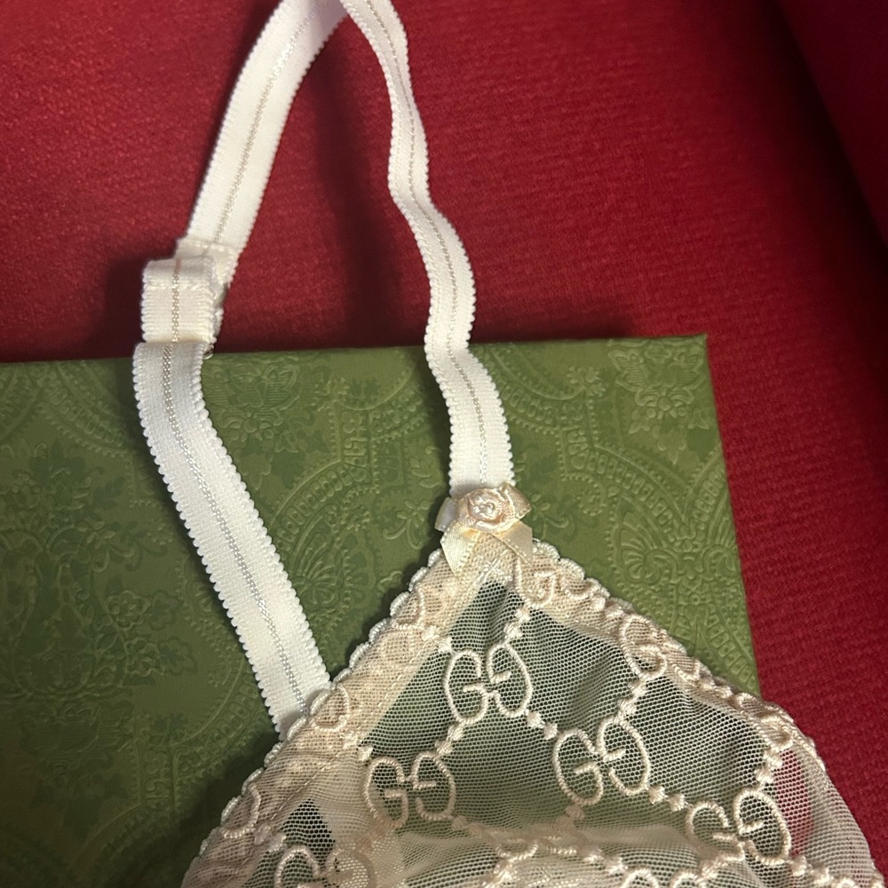 Gucci Women's tulle monogram  Bra Set NWOT - Picture 3 of 9